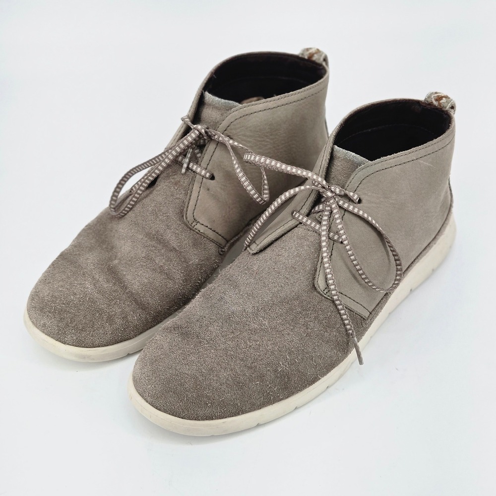 UGG Freamon Waterproof Men Chukka Ankle Boots Grey Suede Leather Gorpcore 12